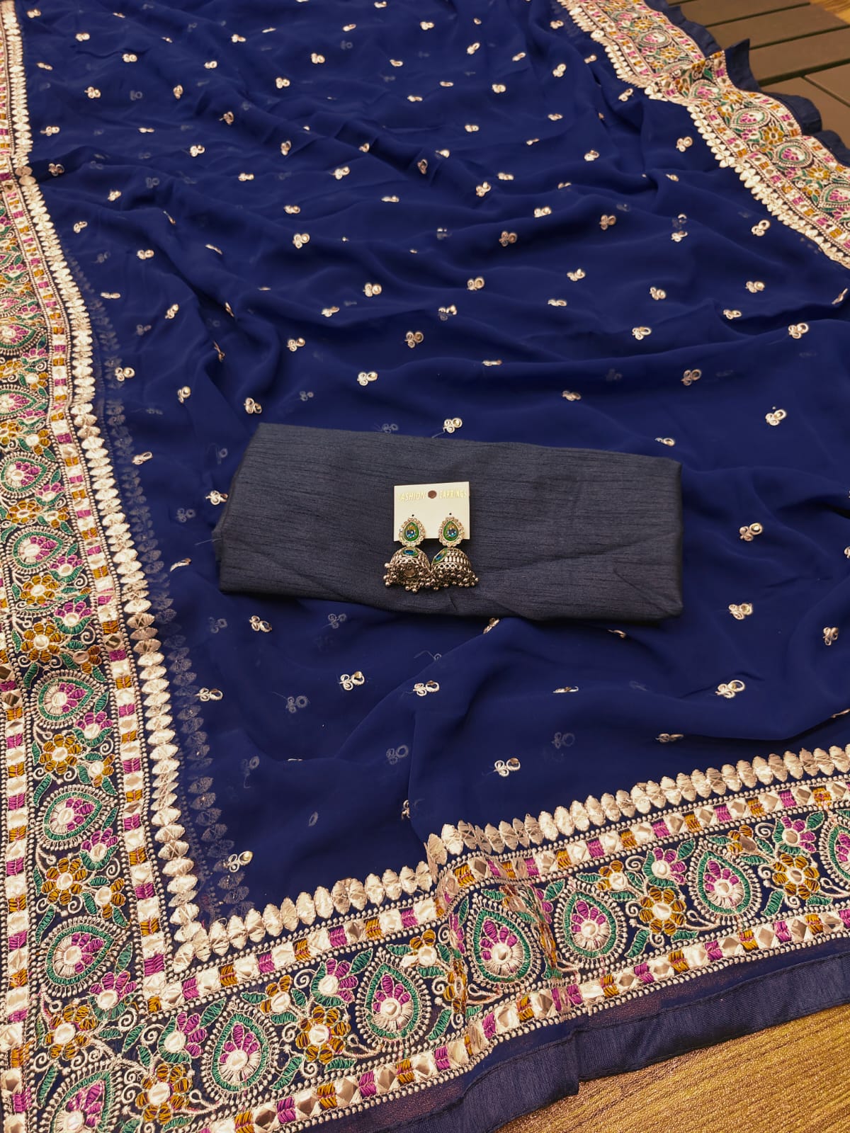 The Modern Charm Of Vintage Georgette Party Wear Sarees Catalog
